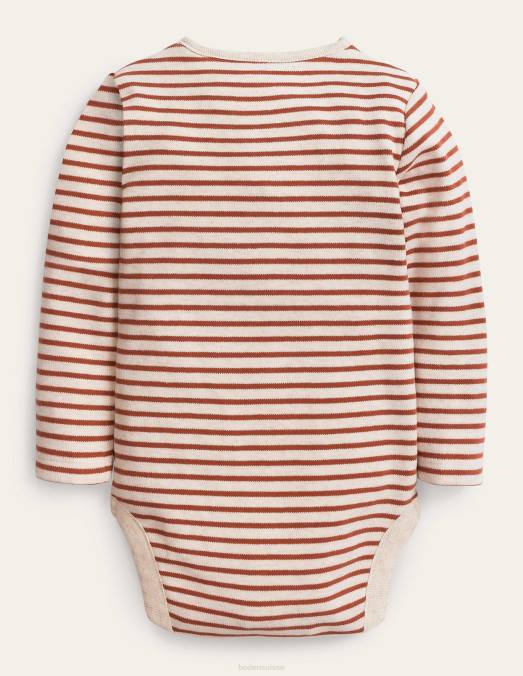 Boden vêtements flocons d'avoine/châtaignes grillées bébé body henley douillet LB2X3337