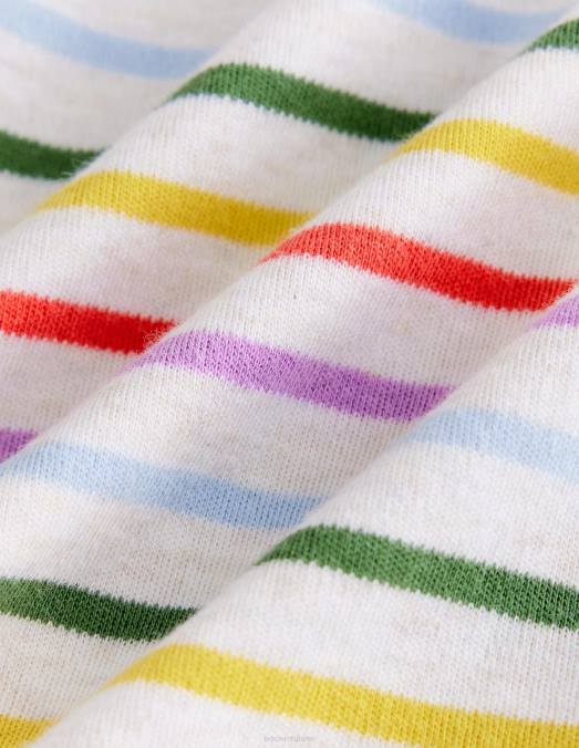 Boden vêtements bande arc-en-ciel bébé t-shirt à rayures LB2X3350