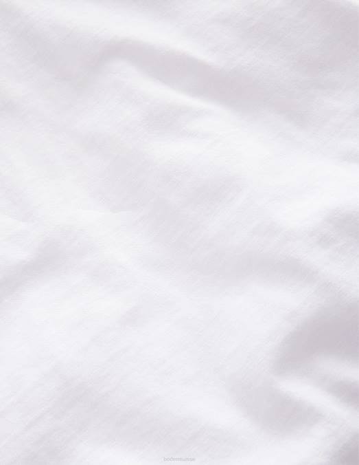Boden vêtements blanc bébé t-shirt à broderies mélangées LB2X3329