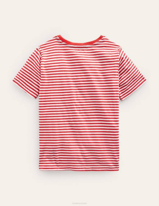 Boden vêtements cochon d'inde confiture/ivoire bébé t-shirt appliqué drôle LB2X3441