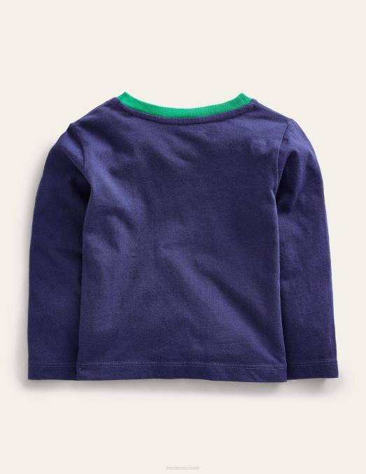 Boden vêtements crocodile bleu tribord bébé t-shirt à rabat LB2X3359