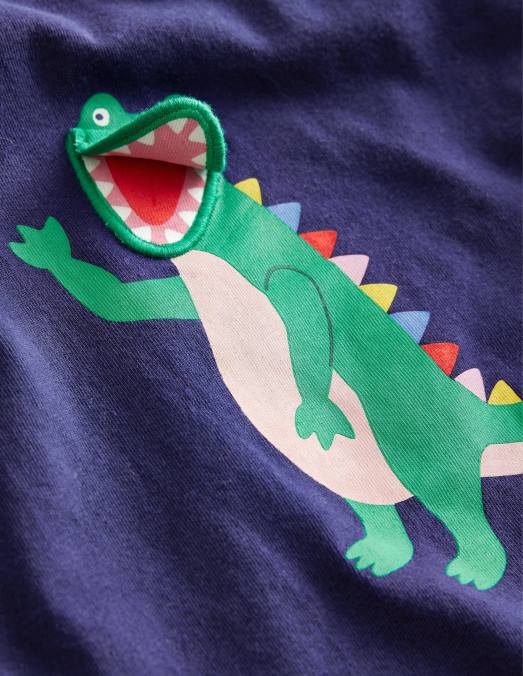 Boden vêtements crocodile bleu tribord bébé t-shirt à rabat LB2X3359