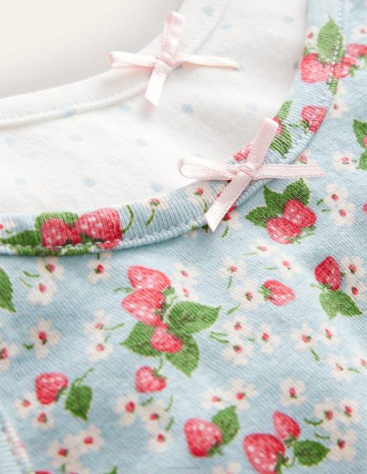 Boden vêtements fraise florale bébé gilets, paquet de 2 LB2X563