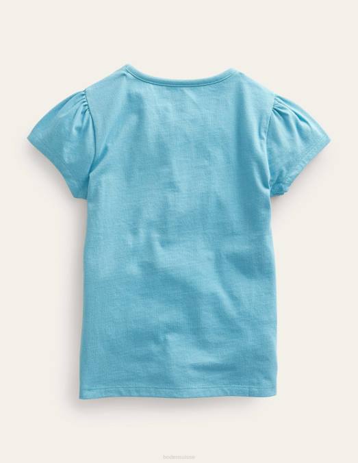 Boden vêtements girafe bleue delphinium bébé grand haut appliqué LB2X382