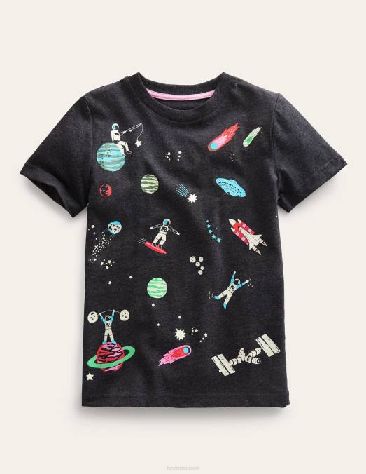 Boden vêtements gris bébé t-shirt imprimé LB2X3328