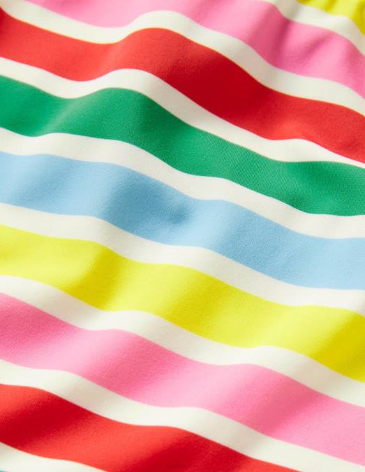 Boden vêtements ivoire/multi arc-en-ciel bébé haut tankini à motif LB2X3478