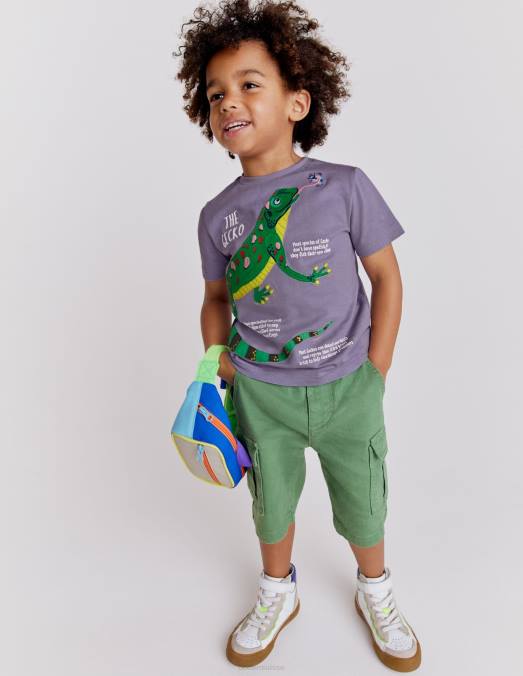 Boden vêtements lézard brumeux de lavande bébé t-shirt faits sur les animaux LB2X3374