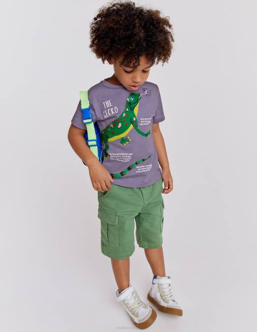 Boden vêtements lézard brumeux de lavande bébé t-shirt faits sur les animaux LB2X3374
