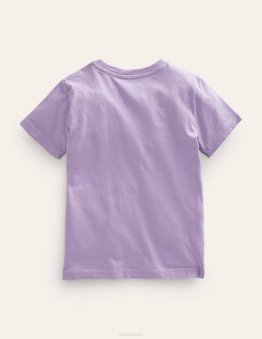 Boden vêtements lézard brumeux de lavande bébé t-shirt faits sur les animaux LB2X3374