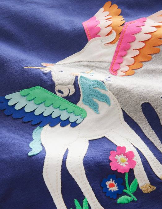 Boden vêtements licornes douces tribord bébé grand haut appliqué LB2X3455