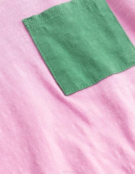 Boden vêtements lilas mousseline rose bébé t-shirt color block LB2X3432