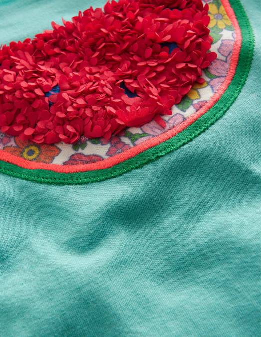 Boden vêtements pastèque de mer aqua bébé t-shirt à logo flottant pastèque LB2X377