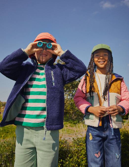 Boden vêtements rose français/vert foncé bébé t-shirt délavé à manches longues LB2X422