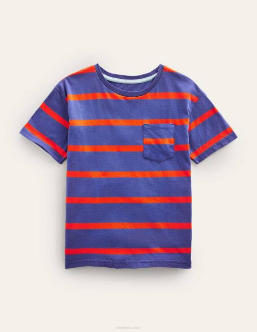 Boden vêtements tribord souple/rouge mandarine bébé t-shirt décontracté LB2X3403