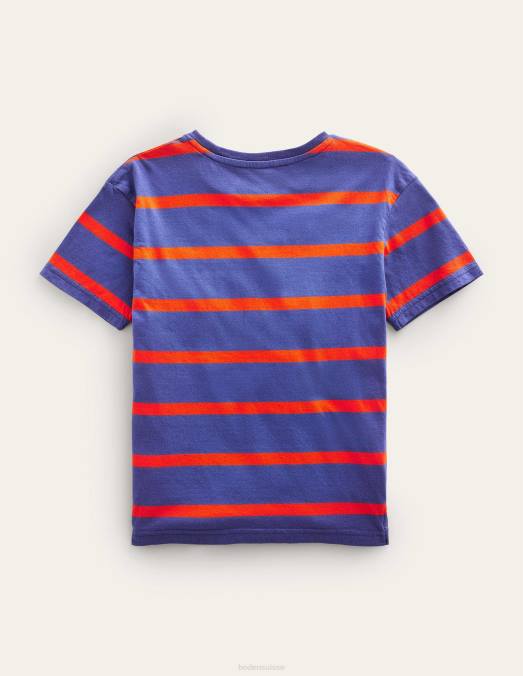 Boden vêtements tribord souple/rouge mandarine bébé t-shirt décontracté LB2X3403