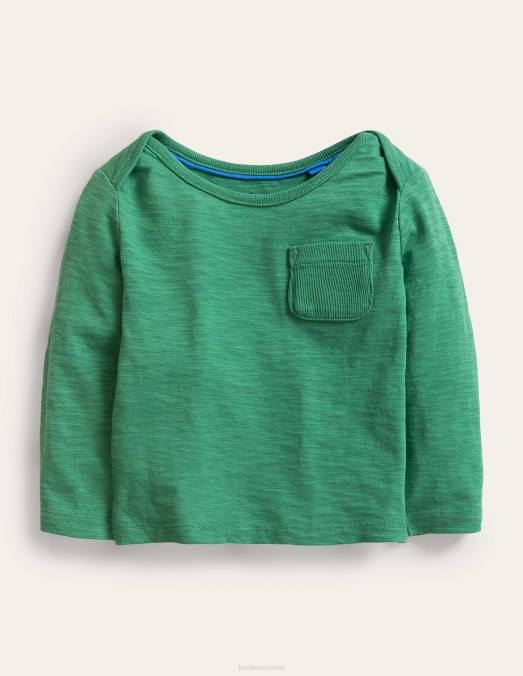 Boden vêtements vert herbe profonde bébé t-shirt de lavage de vêtements LB2X3365