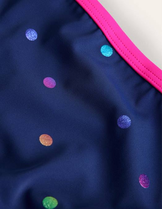 Boden vêtements arc-en-ciel bleu marine et confettis en aluminium bébé bas de bikini à motif LB2X456