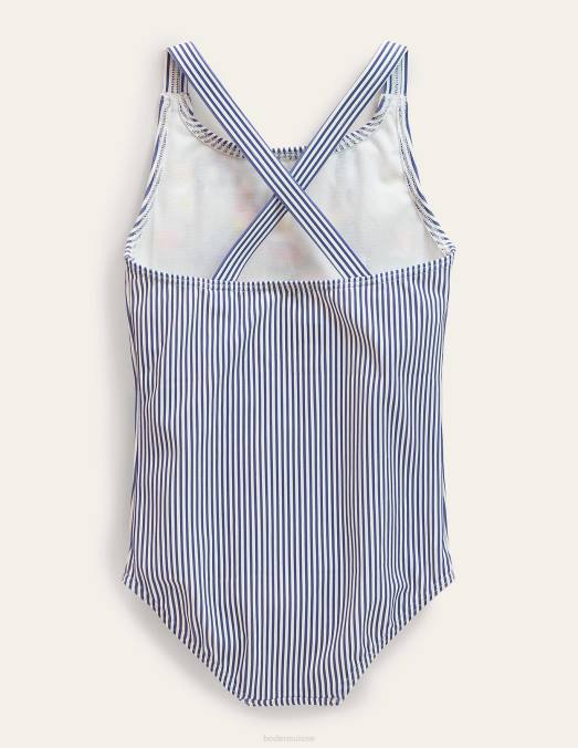 Boden vêtements bande ivoire tribord et perroquet bébé maillot de bain brodé LB2X3333