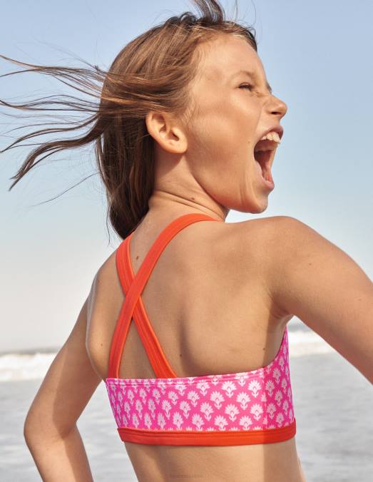 Boden vêtements bloc de bois de feu d'artifice bébé haut de bikini croisé dans le dos LB2X478