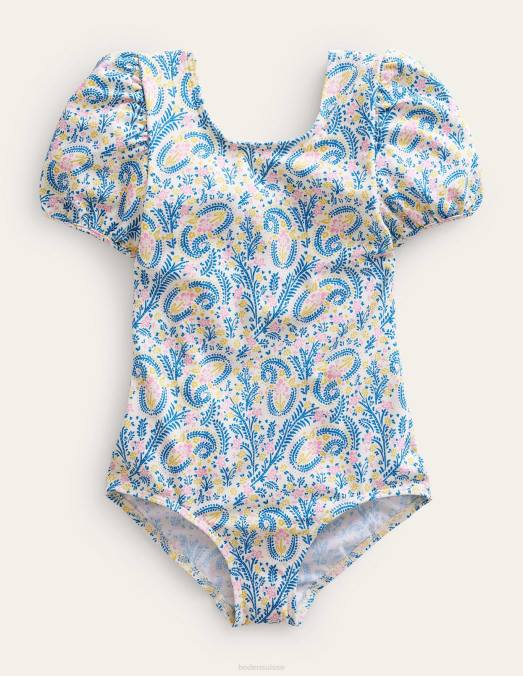 Boden vêtements cachemire ivoire bébé maillot de bain imprimé à manches bouffantes LB2X444