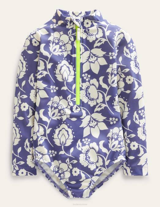 Boden vêtements floral tribord souple bébé maillot de bain à manches longues LB2X3492