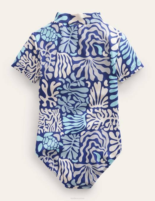 Boden vêtements récif de corail tribord bébé maillot de bain à manches courtes LB2X487