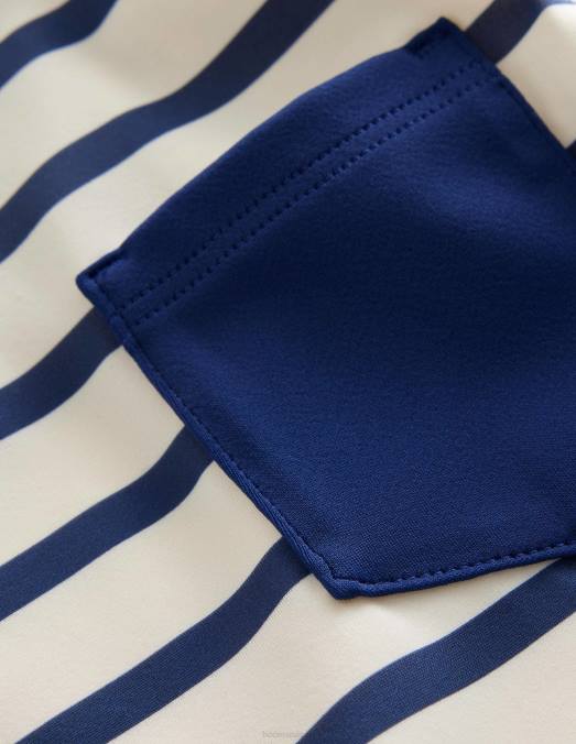 Boden vêtements rayures bleu marine et ivoire bébé gilet anti-éruption breton LB2X489