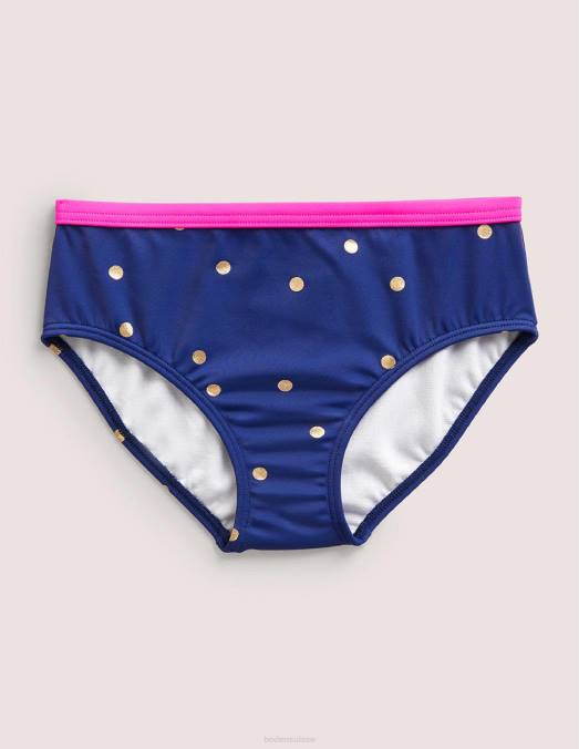 Boden vêtements tache d'or bleu harmonie bébé bas de bikini à motif LB2X486