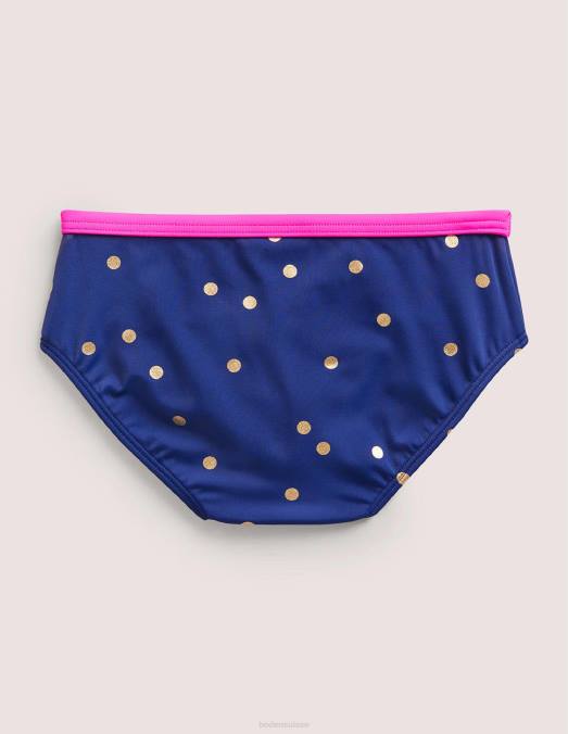 Boden vêtements tache d'or bleu harmonie bébé bas de bikini à motif LB2X486