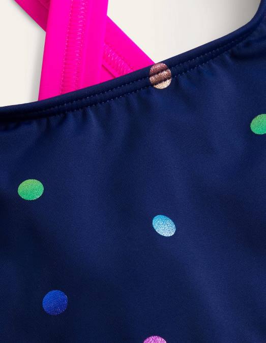 Boden vêtements tache de confettis en aluminium arc-en-ciel bébé haut de bikini croisé dans le dos LB2X466