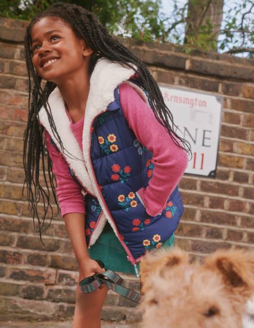 Boden vêtements fleur de la marine universitaire bébé gilet réversible LB2X547