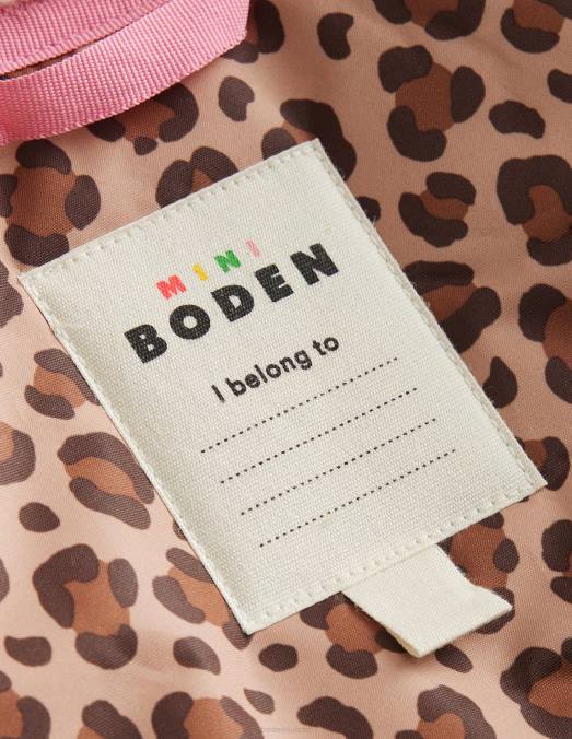 Boden vêtements imprimé léopard aux noix bébé anorak doublé de sherpa LB2X552