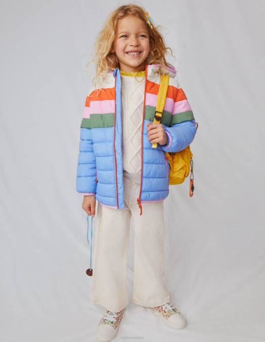 Boden vêtements rayure bleu provence bébé doudoune confortable et pliable LB2X3475