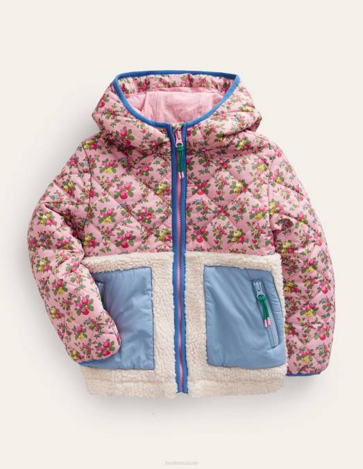 Boden vêtements verger de pommiers rose amande bébé veste en imitation peau de mouton LB2X544