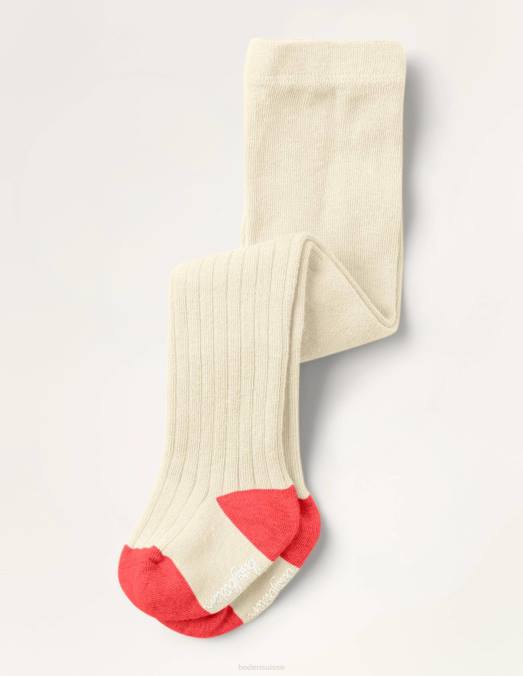 Boden vêtements Ivoire filles collants côtelés LB2X3121