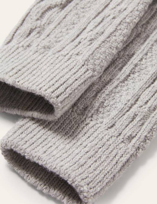 Boden vêtements gris chiné bébé collants sans pieds torsadés LB2X567