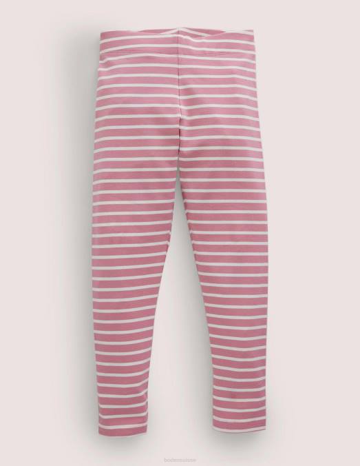 Boden vêtements formica rose/rayure ivoire bébé leggings amusants LB2X510