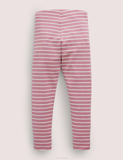 Boden vêtements formica rose/rayure ivoire bébé leggings amusants LB2X510