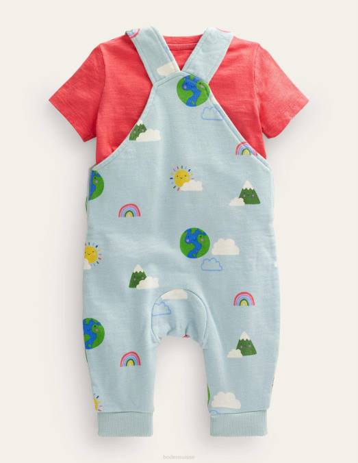 Boden vêtements multi météo bébé ensemble salopette en jersey LB2X3491