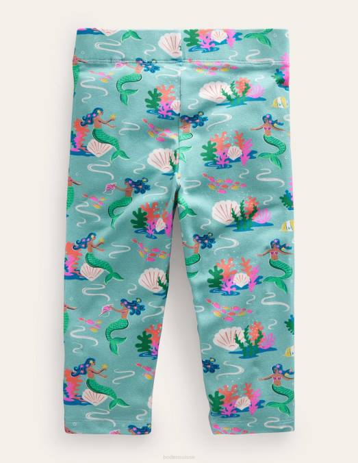 Boden vêtements sirènes de mer aqua bébé leggings courts amusants LB2X507