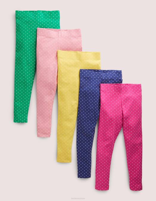 Boden vêtements spot multi bébé Lot de 5 leggings à pois multicolores LB2X505