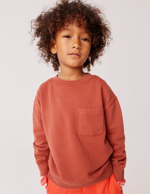 Boden vêtements châtaigne grillée bébé sweat-shirt ultradoux LB2X3396