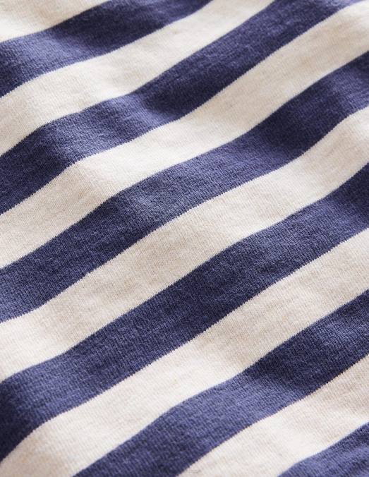 Boden vêtements flocons d'avoine/marine bébé sweat-shirt rayé LB2X3466