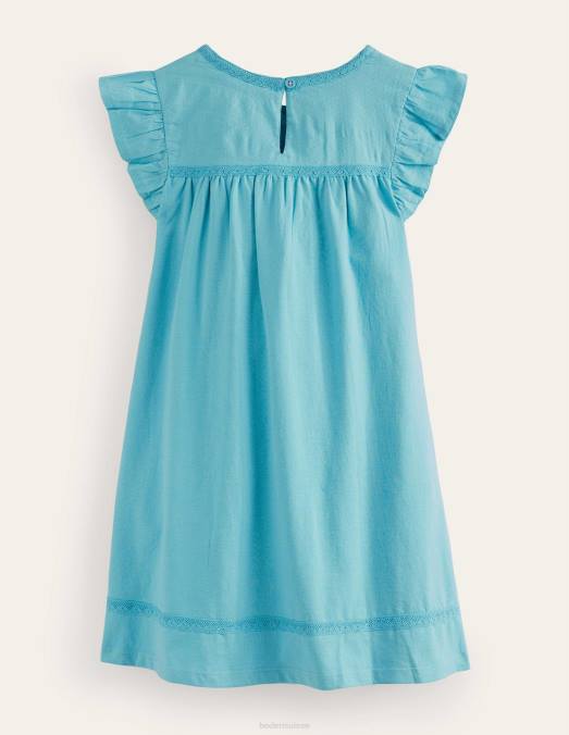 Boden vêtements bleu delphinium bébé robe en jersey à manches flottantes LB2X342