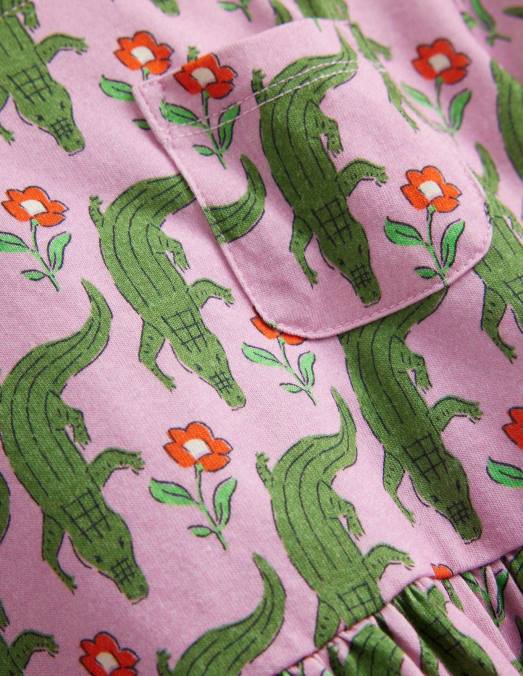 Boden vêtements crocs doux à la lavande bébé robe en jersey amusante à manches courtes LB2X372