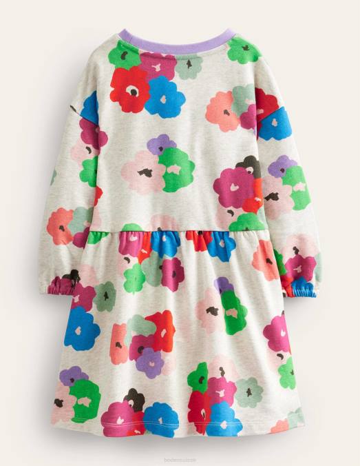 Boden vêtements floral abstrait multicolore bébé robe sweat décontractée imprimée LB2X361
