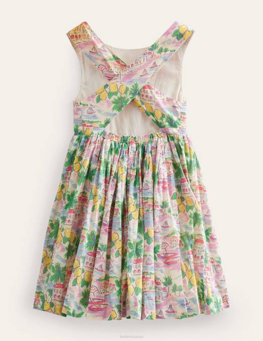 Boden vêtements impression multi-scènes bébé robe croisée dans le dos LB2X3401