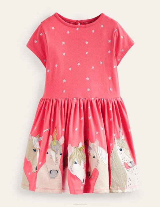 Boden vêtements licornes bébé robe en jersey à appliqué licorne LB2X357