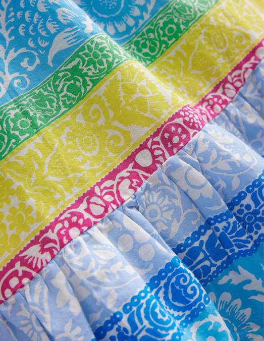 Boden vêtements papier peint à rayures multicolores ivoire bébé caftan smocké LB2X3311