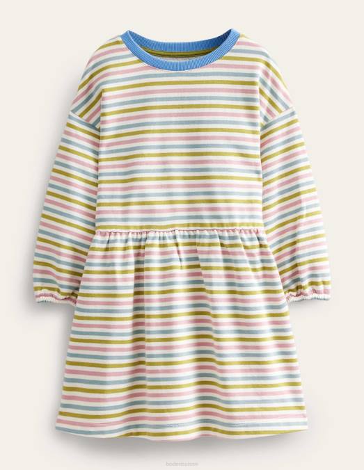 Boden vêtements étoile de mer/rose amande bébé robe sweat décontractée imprimée LB2X354
